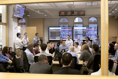 Electronic board on Markets floor.