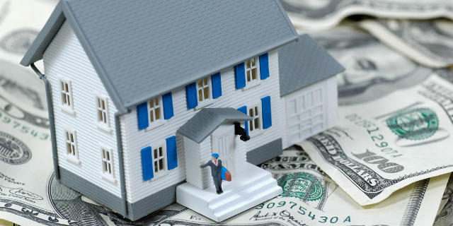 House replica on money