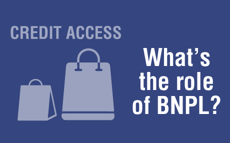 article title on blue background with outline of shopping bags