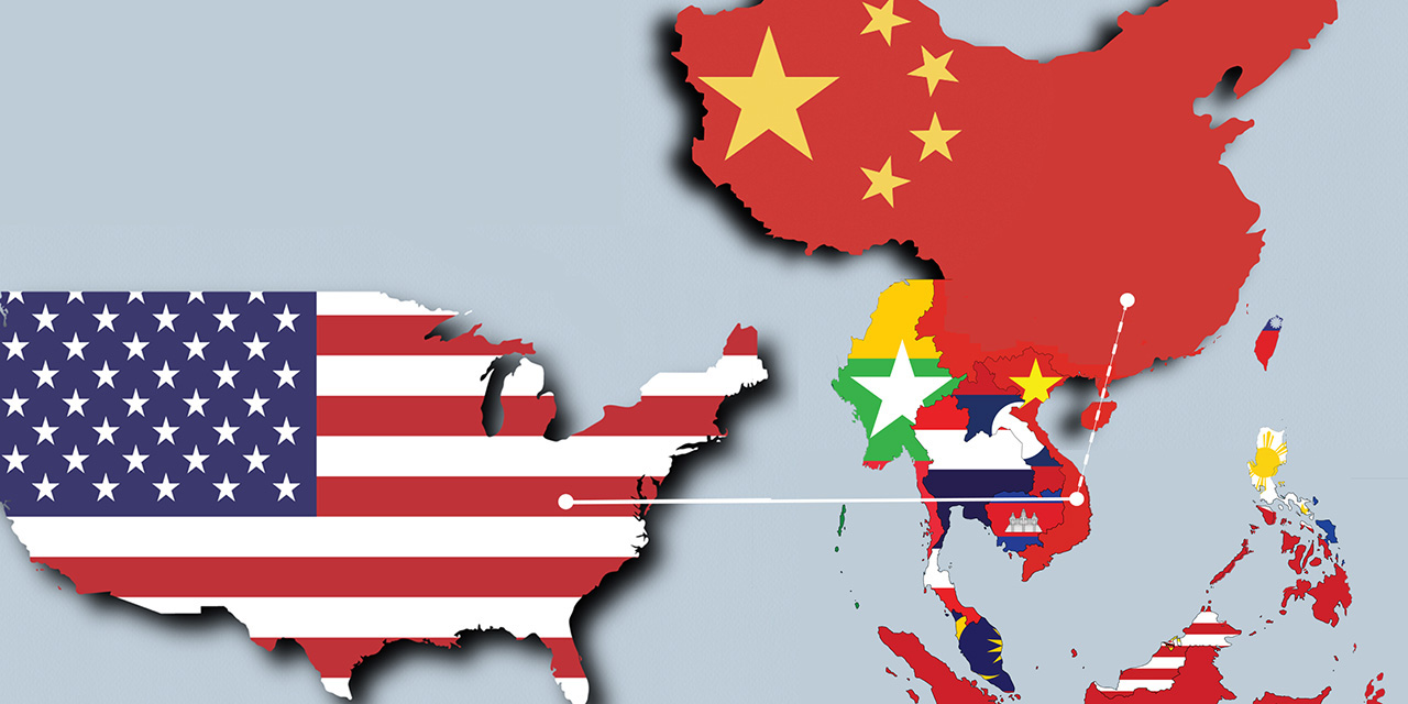  Illustration depicting a line from China to Vietnam and from Vietnam to the U.S.